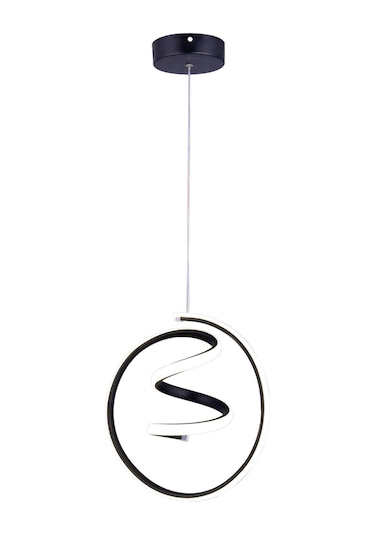 Nare Tekli Led Sarkıt Avize,siyah,3 Renk Yanabilen Led Avize, Modern Salon Oda Led Avize