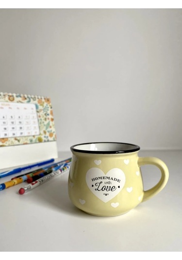 Kupa Fincan Bardak 150 Ml Hediyelik - Sarı Sarı