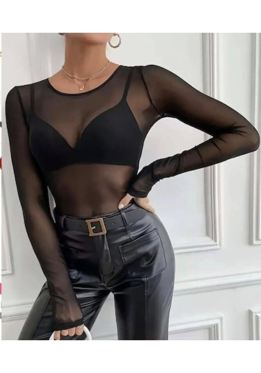 Pantofashion Kayık Yaka Modal Kaşmir Ultra Hafif Bluz Siyah