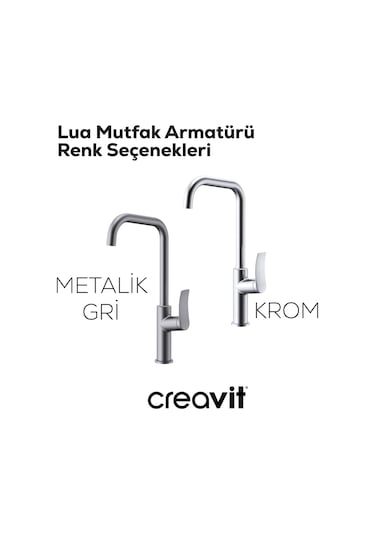 Creavit Lua Şelale Mutfak Armatürü Krom Bt.lu8500