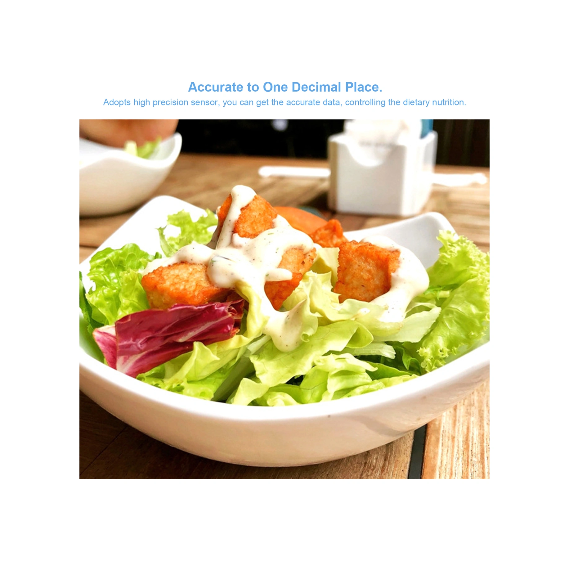 Kosona Mutfak Tahta Terazi 1g-5kg Hassas Ölçüm, G/ml/oz/lb Birimleri, Abs Malzeme, Siyah Pil Dahil Değil Siyah