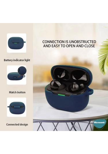 Microsonic Xiaomi Redmi Buds 6 Lite Kılıf Askılı Mat Silikon Beyaz