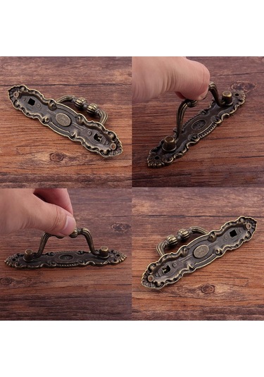 Vidalı Vintage Çinko Alaşımlı Çekme Düğmeleri 12 Parça B