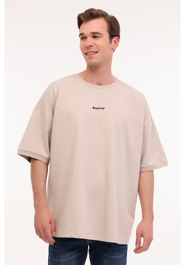 Lotto M-aıson Tee 5fx Taş Rengi Erkek Kısa Kol T-shirt Gri