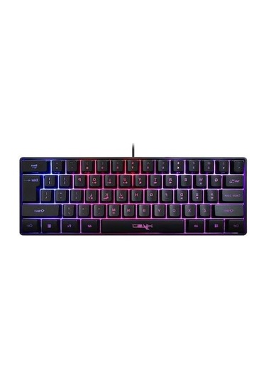 Dancemonkey Kablolu Oyun Klavyesi Rgb Streamer Kablolu Klavye 61 Tuşlu Oyun Klavyesi Oyun/ofis Siyah Siyah, Kablosuz Modda Kullanılabilir,