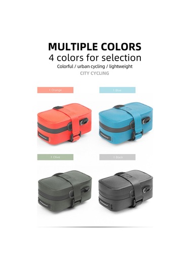 Rhinowalk Bisiklet Sele Çantası Hafif Ve Su Geçirmez Bisiklet Sele Çantası Koltuk Altında Paketi Dağ Yol Bisikleti İçin Bisiklet Alet Çantası Turuncu