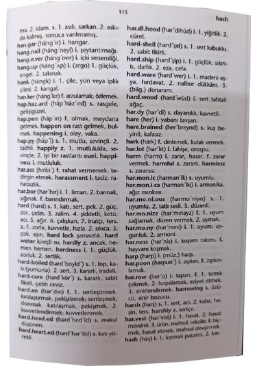 Redhouse Türkçe İngilizce Sözlüğü Mini Turuncu 516 Sayfa 1 Adet 30.000 Kelime Hazneli Red House İngilizce Sözlük Mini Boy Cep