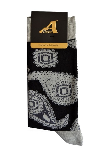 A Classe Şal Desenli Siyah Erkek Çorap Siyah (362438051) Siyah