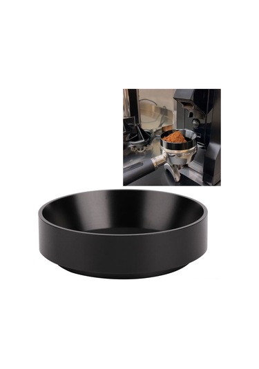 Geeksen Manyetik Kahve Tozu Dozaj Halkası - 53mm Alüminyum Kahve Makinesi Aksesuarı, Siyah, Stabil Ve Pratik Siyah