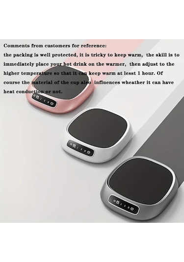 Willowhaven Beyaz Usb Takılabilir Termal Bardak Altlığı Zamanlayıcı Sabit Sıcaklık Ev Ofis