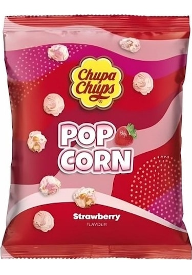 Chupa Chups Pop Corn Strawberry - Çilek Aromalı Patlamış Mısır 90 Gr