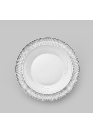 Nehir Camelia Platin Yaldızlı 28 Parça Porselen Yemek Takımı