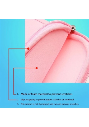 Trendooze Cloudstore 13 İnç Siyah Minimalist Polyester Laptop Kılıfı - Hafif Fermuarlı Çanta Siyah