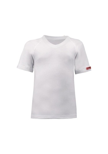 Blackspade 9249 Kids Beyaz V Yaka Kısa Kol Thermal