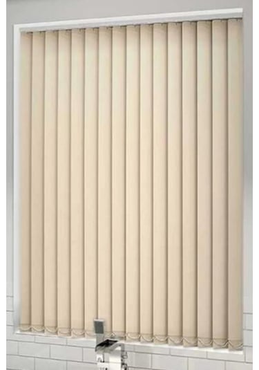 Krem Pvc Dikey Perde Döndürülebilen Tam Açık Ya Da Tam Kapalı Pvc Dikey Krem