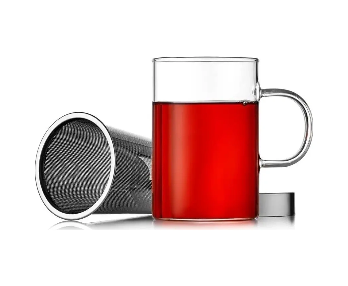 Teastar Cam Demlik Kupa, Kapaklı Ve Süzgeçli Filtre 65953600 Beyaz