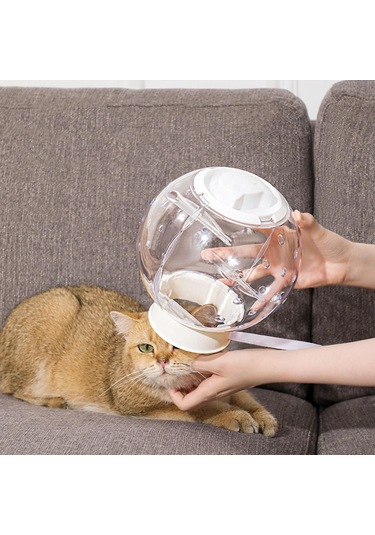 Homyl Kedi Namlu Şeffaf Pet Bakım Başlığı Ev Seyahat 16cm