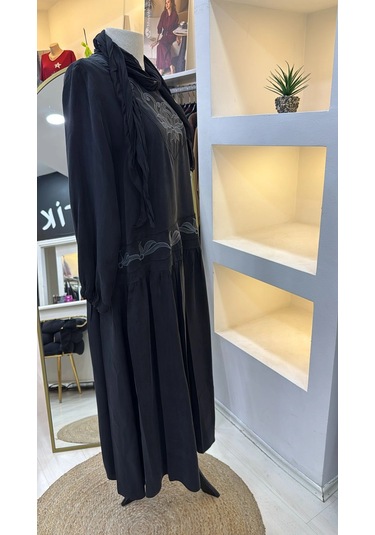 Misswhence İşlemeli Elbise 39820 Siyah