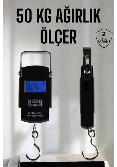 Ağırlık Ölçer 50 Kg El Terazisi El Kantarı Pilli Led Ekran Çok Renkli