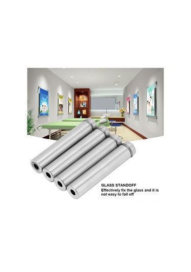 Yaozixa Paslanmaz Çelik Cam Sabitleyici Konik, 12x80mm, 4 Adet, Kolay Kurulum, Cam Dekorasyonu Ve Duvar Sabitleme İçin Dayanıklı Malzeme Diğer