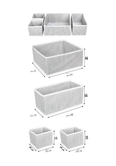4'lü Çekmece Düzenleyici Dolap Içi Çekmece Düzenleyici Çekmece Organizer Renkli
