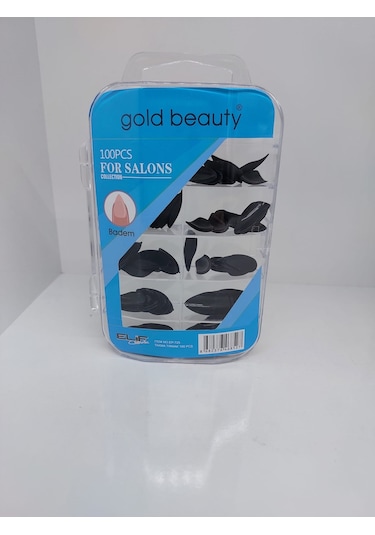 Gold Beauty Mat Siyah Takma Tırnak 100'lü