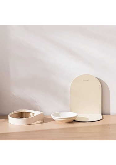 Cbtx Maoxga Kedi Köpek Manyetik Ayarlı Seramik Beslenme Mama Kabı