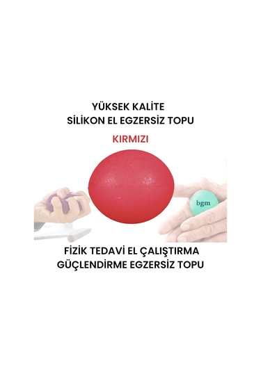 Bgm Silikon El Egzersiz Topu Kırmızı