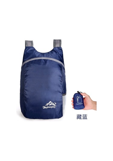 Silkroadselect Ultra Hafif Taşınabilir Katlanabilir Sırt Çantası Su Geçirmez Açık Hava Seyahati Eğlence Çantası Büyük Kapasiteli 20l 620jd7 Açık Mavi