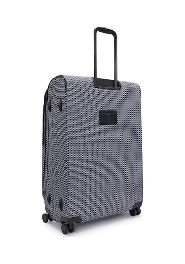 Kıplıng New Youri Spin L Büyük Boy Tekerlekli Valiz Siyah Sıgnature Prınt