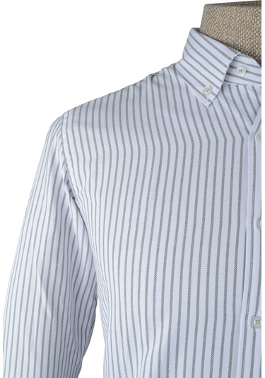 Cengiz İnler İnce King Çizgi Slim Fit Erkek Gömlek 001