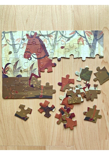 Doerkids Çiftlik Sevimli At Mini Puzzle 40 Parça 4 Yaş