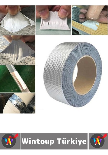 Ultra Güçlü Su Geçirmez Isıya Dayanıklı Alüminyum İzolasyon Tamirat 72 Mm X 2 Metre Çamur Bant 5 Adt