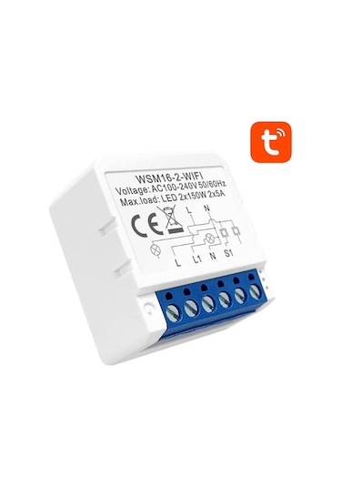 Avatto 2 Kanallı Tuya Wifi Anahtarı Modülü Ile Çift Yönlü Kontrol