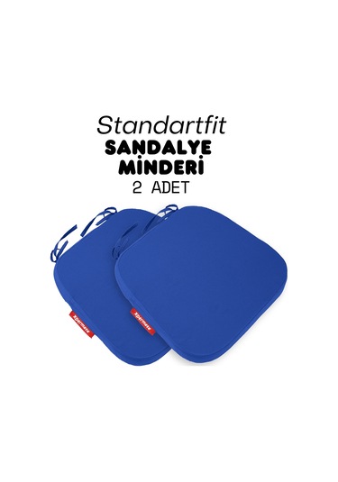 XPERMATE Standartfit Oval Sandalye Minderi 42x42x5 Mavi