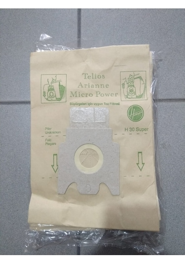 Hoower Telios Arianne Micropower Süpürge Kağıt Toz Torbası