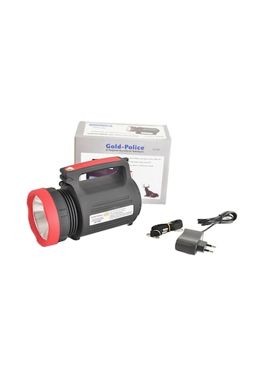 Gold -Police Gp-650 Projektör Fener 2000 Mt Siyah
