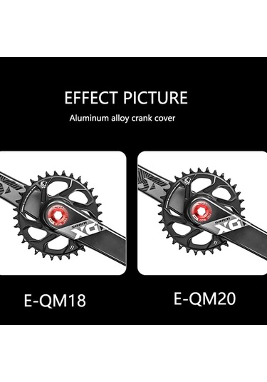 Sones Enlee Alüminyum Bisiklet Krank Kapağı Krank Vidaları, Renk: M18 Siyah