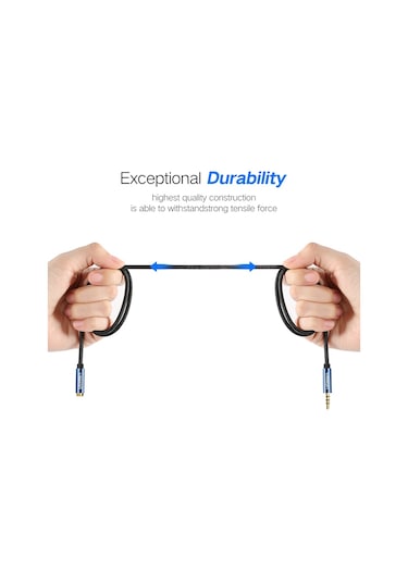 Ugreen Naylon Örgülü 3.5 MM Ses Uzatma Kablosu 1.5 Metre