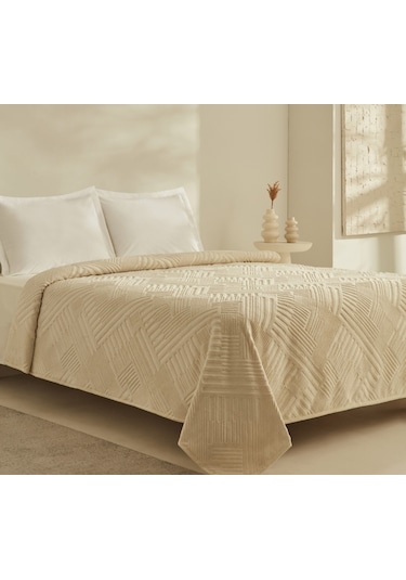 Karaca Home Rita Emboss Batta Tek Kişilik Ekru Beyaz