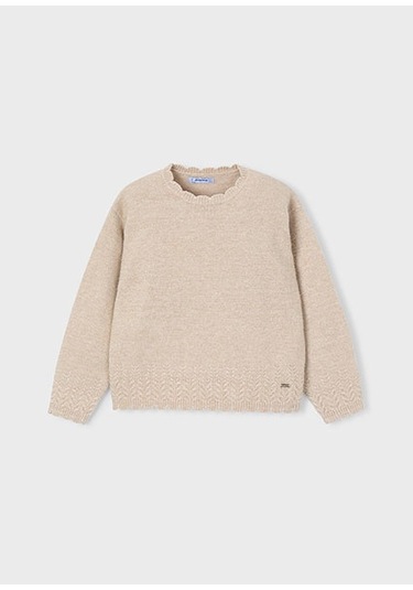 Mayoral Bej Kız Çocuk Örgü Kazak 4302 Bej