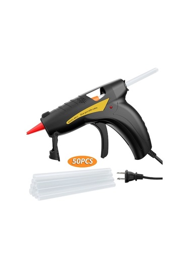 Besthome1 30w Profesyonel Elektrikli 120v Isı Kantarlı Yapıştırıcı - Siyah, 50 Adet 7x200mm Macun Çubuğu, Ergonomik Tasarım, Sa