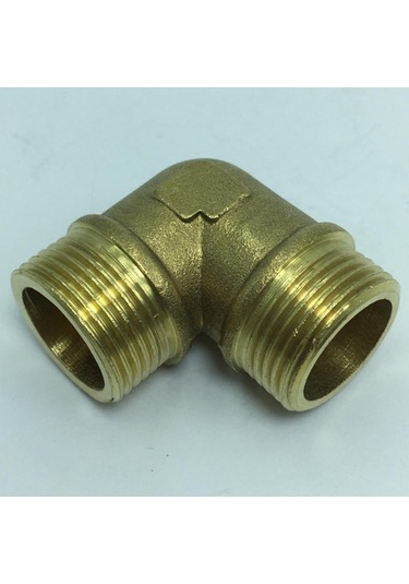 Suntek 1 Adet Çift Erkek Dişli Dirsek Pirinç Adaptör Boru Dn20xdn20