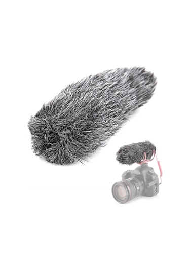 Yaleker Rode Videomic Go Mikrofonu İçin Yüksek Kaliteli Bitki Tüyü Rüzgar Engeli - Ses Kalitesini Artırır Ve Gürültüyü Azaltır