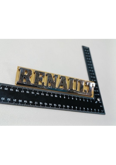 Renault Clio 2 1998 2012 Uyumlu 175mm Renault Krom Bagaj Yazısı Tırnaklı Ve Bantlı