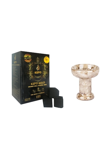 Kefo Gold 1 Kg Kömür + Rockstar Porselen Lüle