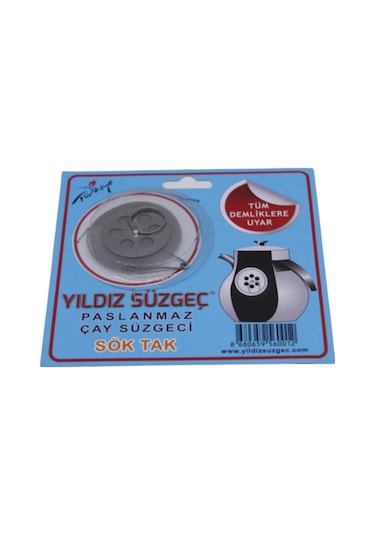 Yıldız Paslanmaz Çay Süzgeçi- Demlik Içi 4'Lü 1 Adet 4 Lü
