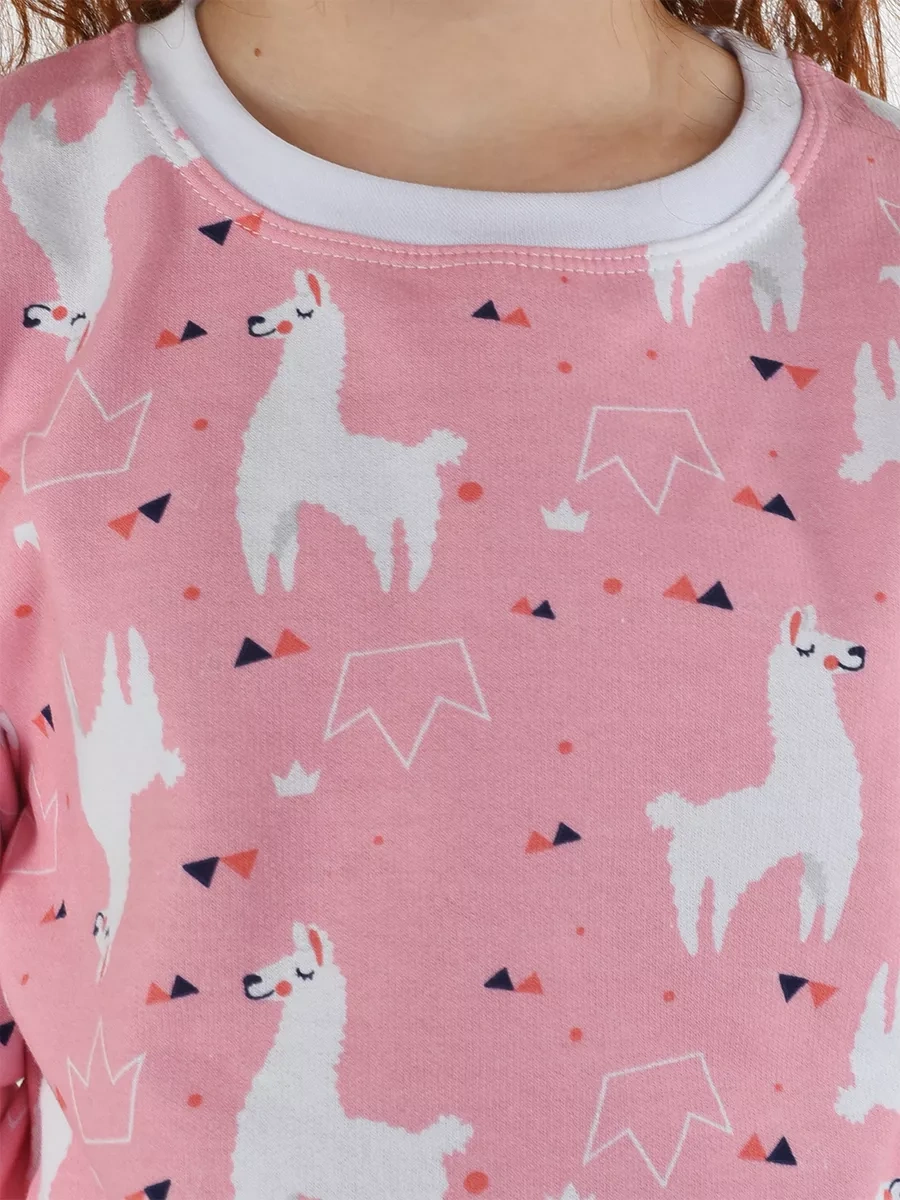 Asaawa Kız Çocuğu İçin Sıcak Ev Pijaması 257161191 Pembe