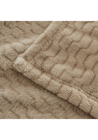 Raunda Tek Kişilik Wellsoft Battaniye Ekru Beyaz