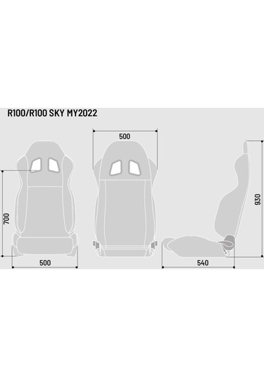 Sparco R100 My22 Sport Otomobil Koltuğu 009014nrgr